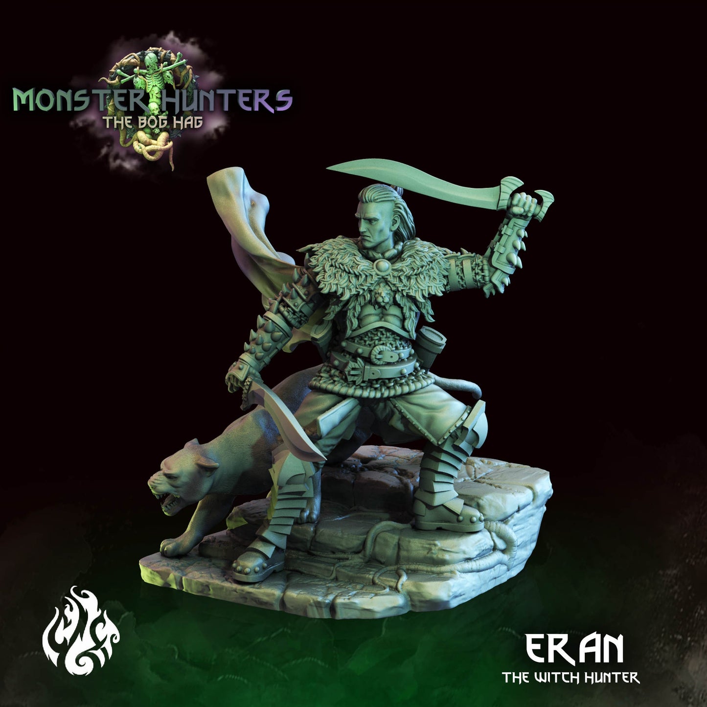 Eran the Witch Hunter Tabletop Figure Set | Monster Hunters Collection | Crippled God Foundry