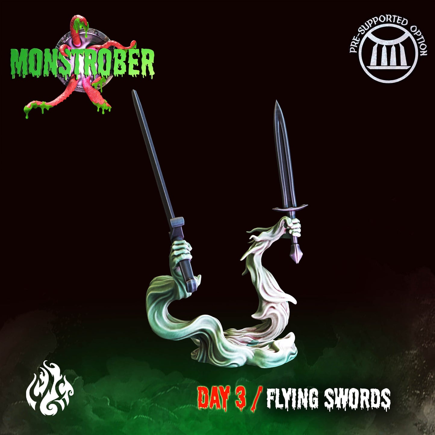 Flying Swords Tabletop Miniature | Monstrober 2021 Collection | Crippled God Foundry