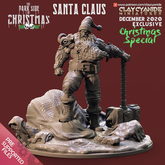 Santa Claus Resin Miniature | Dark Side of Christmas | Clay Cyanide Miniatures