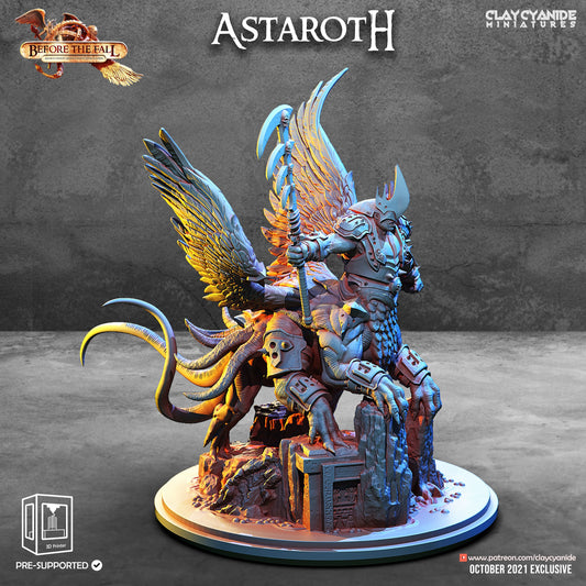 Astaroth Great Duke of Hell Resin Miniature | Before the Fall Series RPG Tabletop Miniatures | Clay Cyanide Miniatures