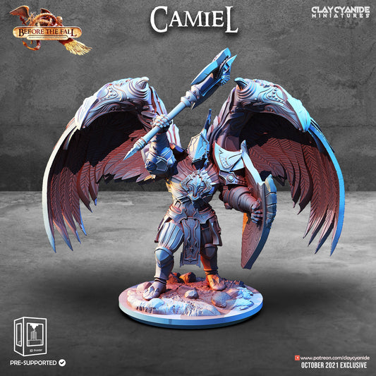 Camiel Archangel of Strength Resin Miniature | Before the Fall Series RPG Tabletop Miniatures | Clay Cyanide Miniatures
