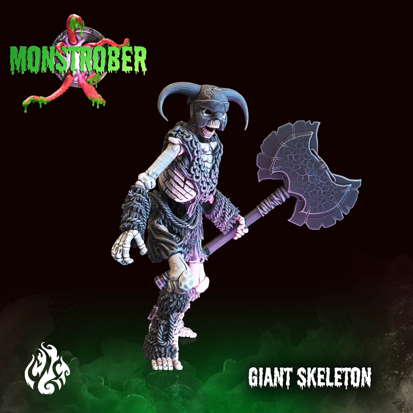 Giant Skeleton Warrior Tabletop Miniature | Monstrober 2021 Collection | Crippled God Foundry