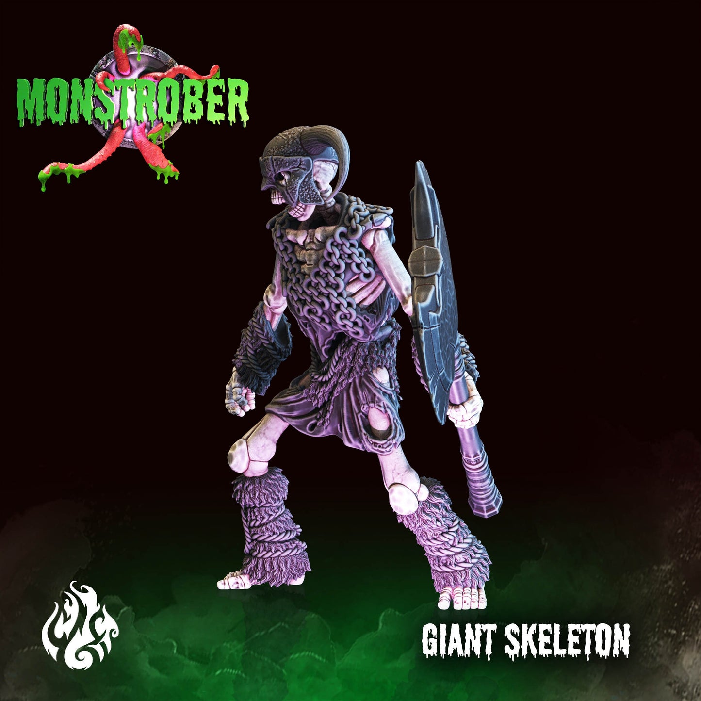 Giant Skeleton Warrior Tabletop Miniature | Monstrober 2021 Collection | Crippled God Foundry