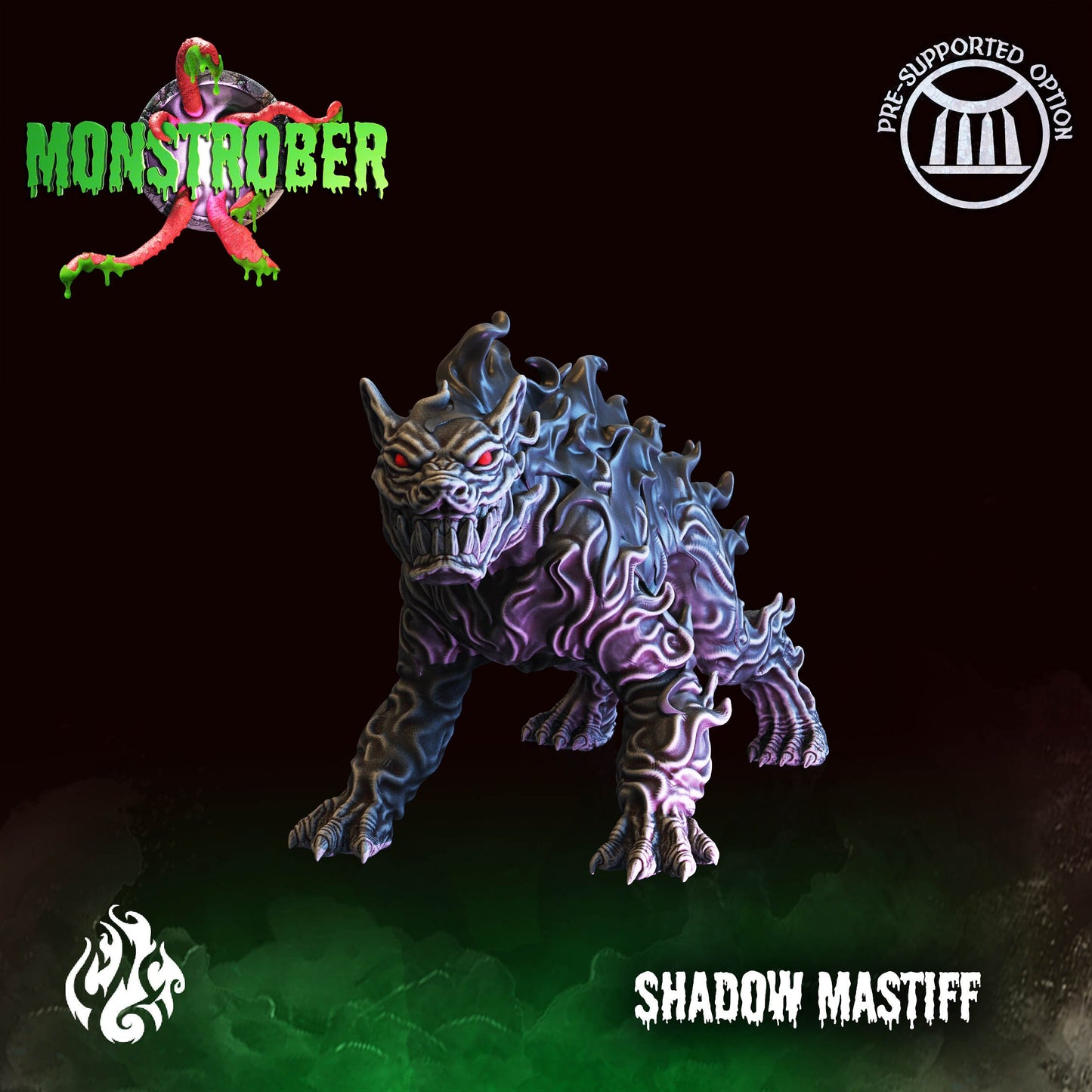 Shadow Mastiff Monster Tabletop Miniature | Monstrober 2021 Collection | Crippled God Foundry