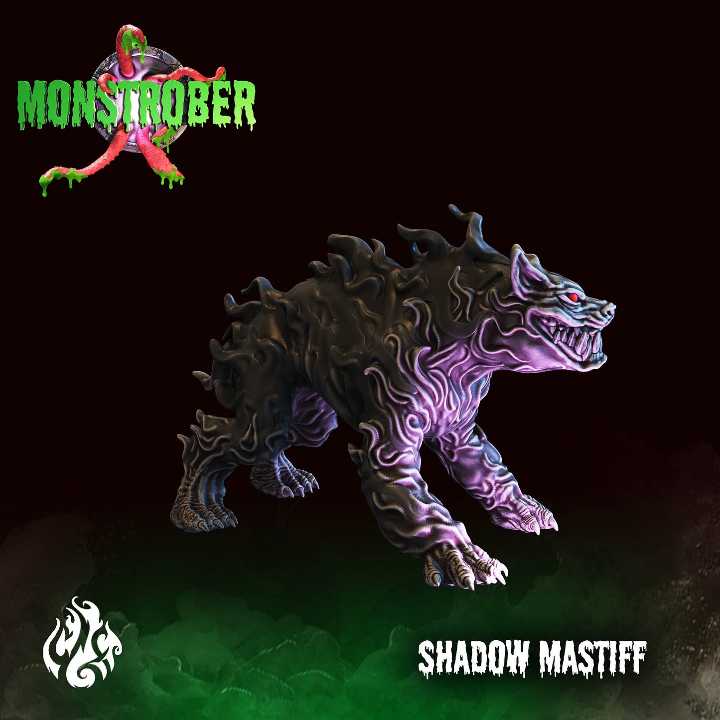 Shadow Mastiff Monster Tabletop Miniature | Monstrober 2021 Collection | Crippled God Foundry