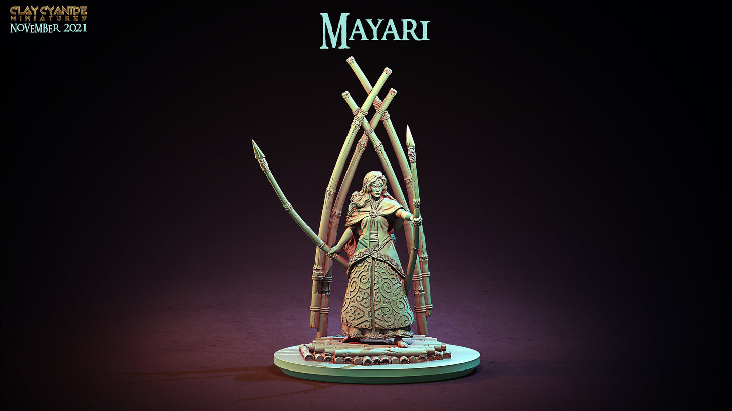 Mayari Goddess of the Moon Resin Miniature | Philippine Mythology Series RPG Tabletop | Clay Cyanide Miniatures