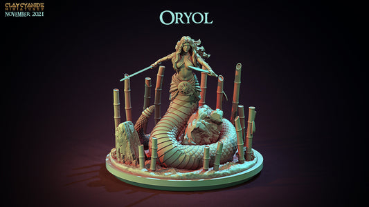 Oryol Serpent Demigod Resin Miniature | Philippine Mythology Series RPG Tabletop | Clay Cyanide Miniatures