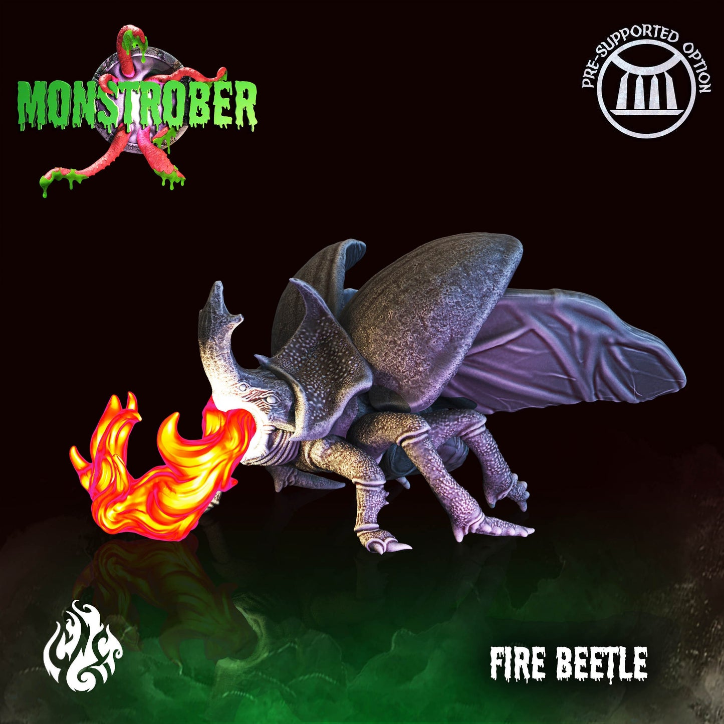 Fire Beetle Tabletop Miniature | Monstrober 2021 Collection | Crippled God Foundry