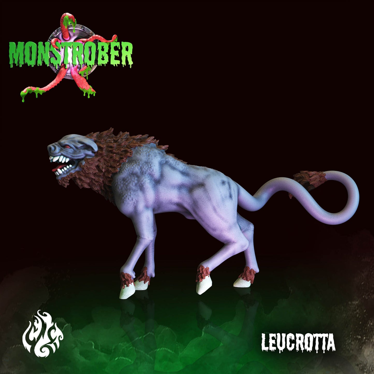 Leucrotta Ugly Killer Monster Tabletop Miniature | Monstrober 2021 Collection | Crippled God Foundry