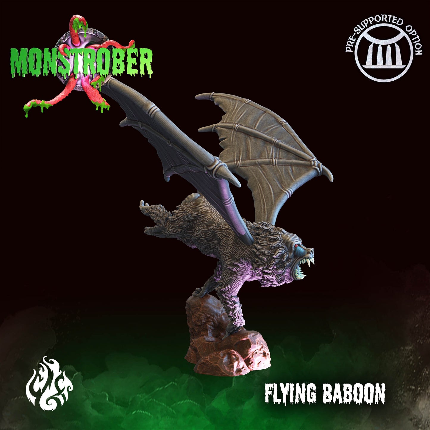 Flying Baboon Tabletop Miniature | Monstrober 2021 Collection | Crippled God Foundry