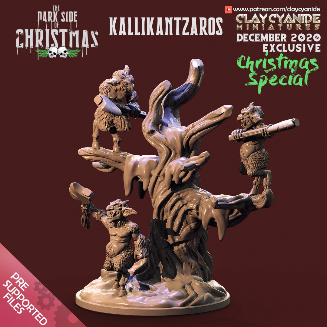 Kallikantzaros Goblins Resin Miniature | Dark Side of Christmas | Clay Cyanide Miniatures