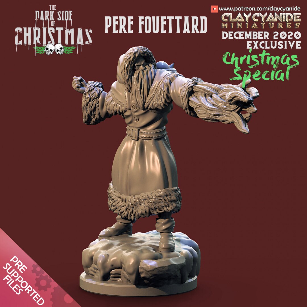 Pere Fouettard (Whipping Father) Resin Miniature | Dark Side of Christmas | Clay Cyanide Miniatures