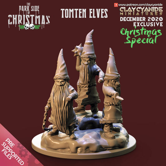 Tomten Elves Resin Miniature | Dark Side of Christmas | Clay Cyanide Miniatures