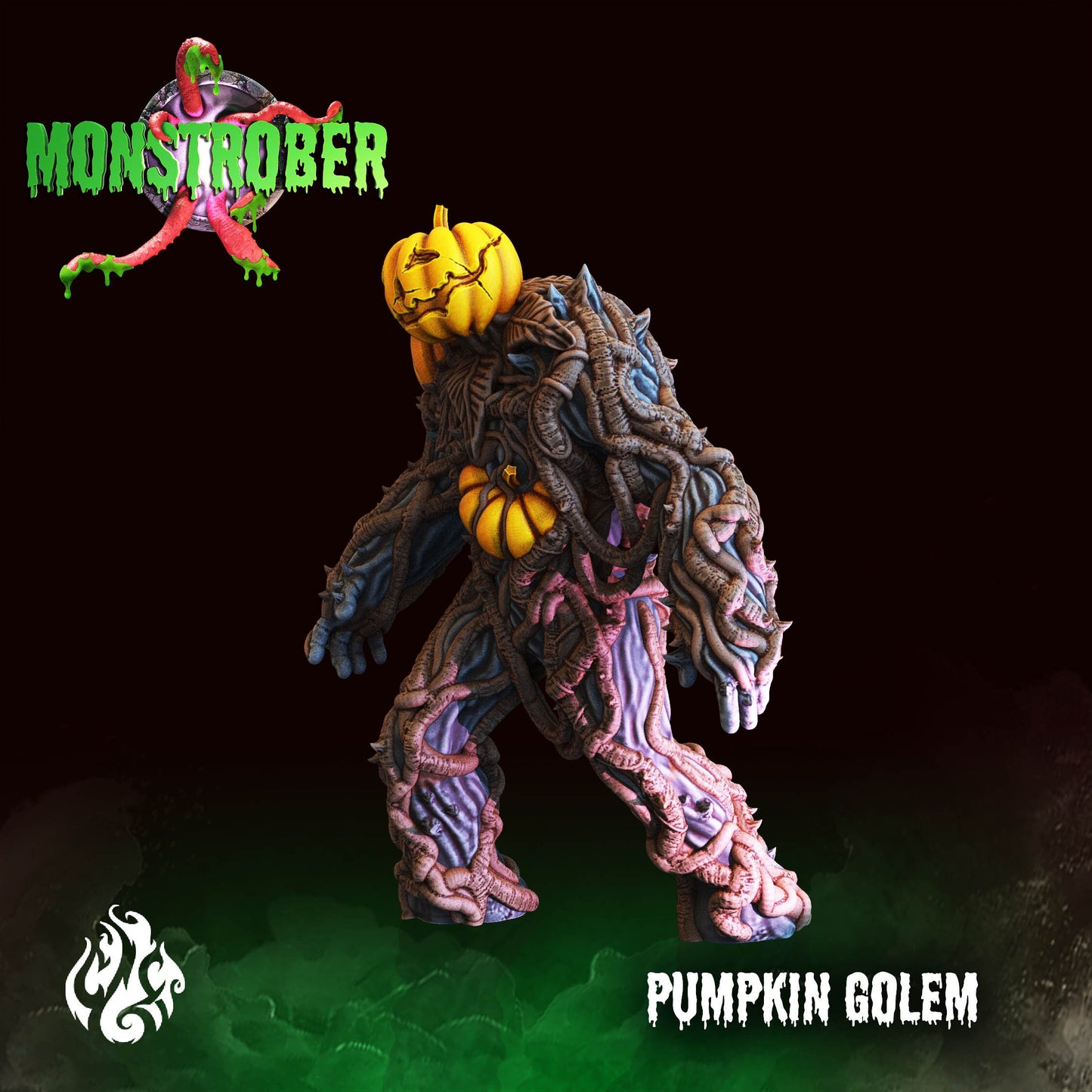 Pumpkin Golem Monster Tabletop Miniature | Monstrober 2021 Collection | Crippled God Foundry