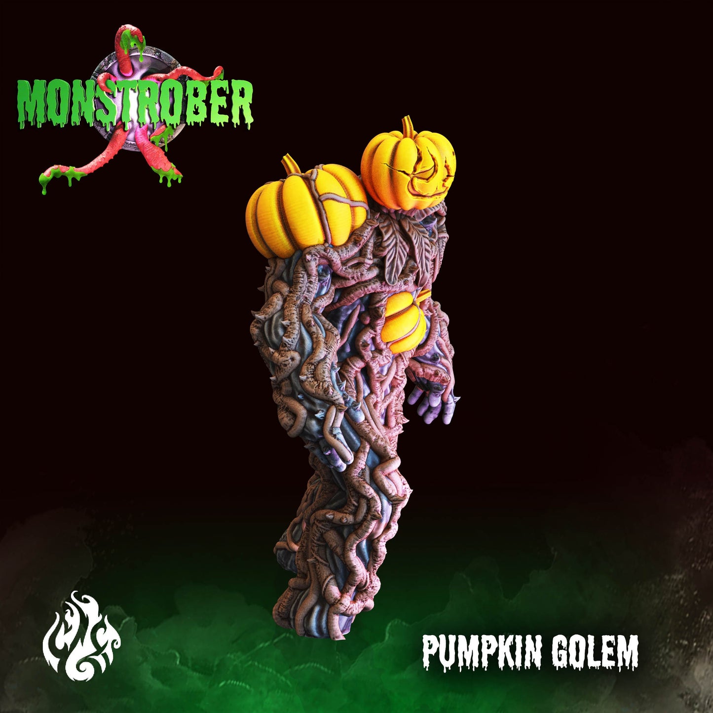 Pumpkin Golem Monster Tabletop Miniature | Monstrober 2021 Collection | Crippled God Foundry