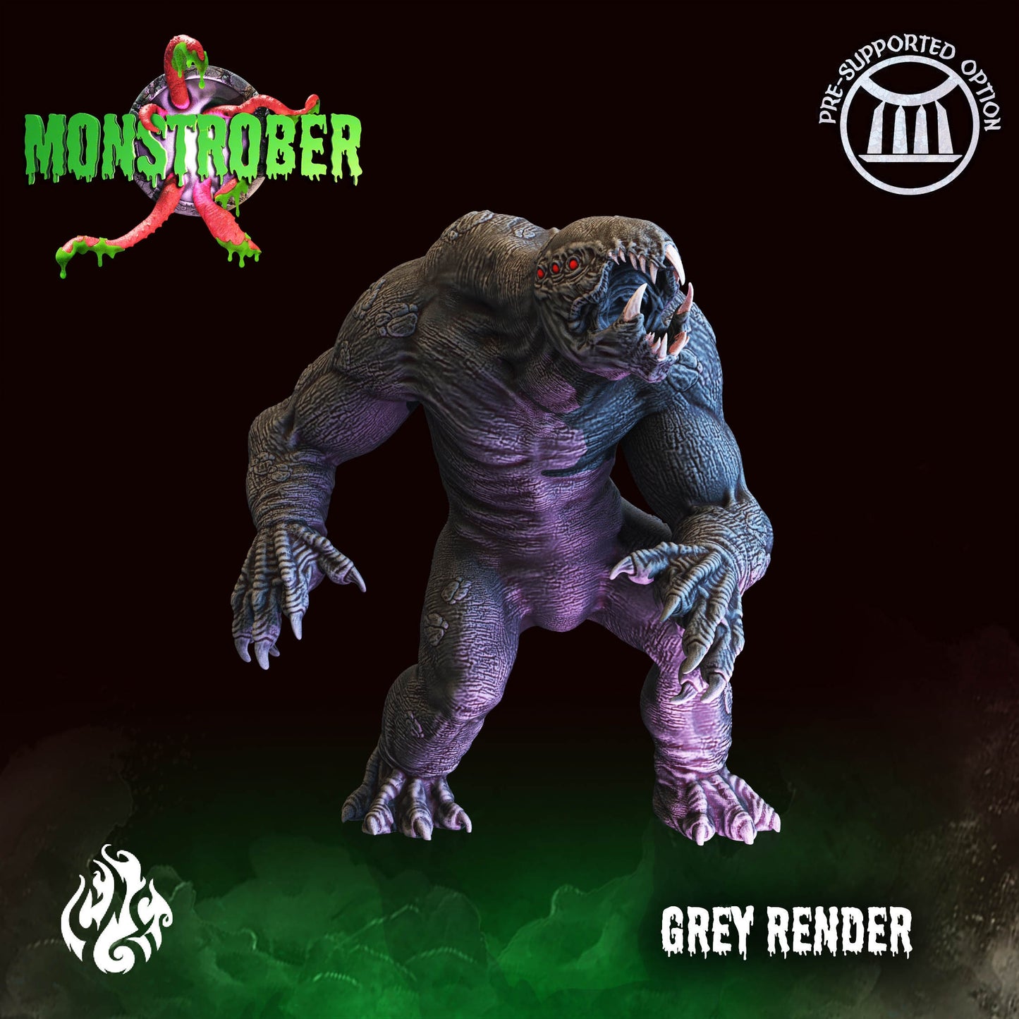 Grey Render Monster Tabletop Miniature | Monstrober 2021 Collection | Crippled God Foundry