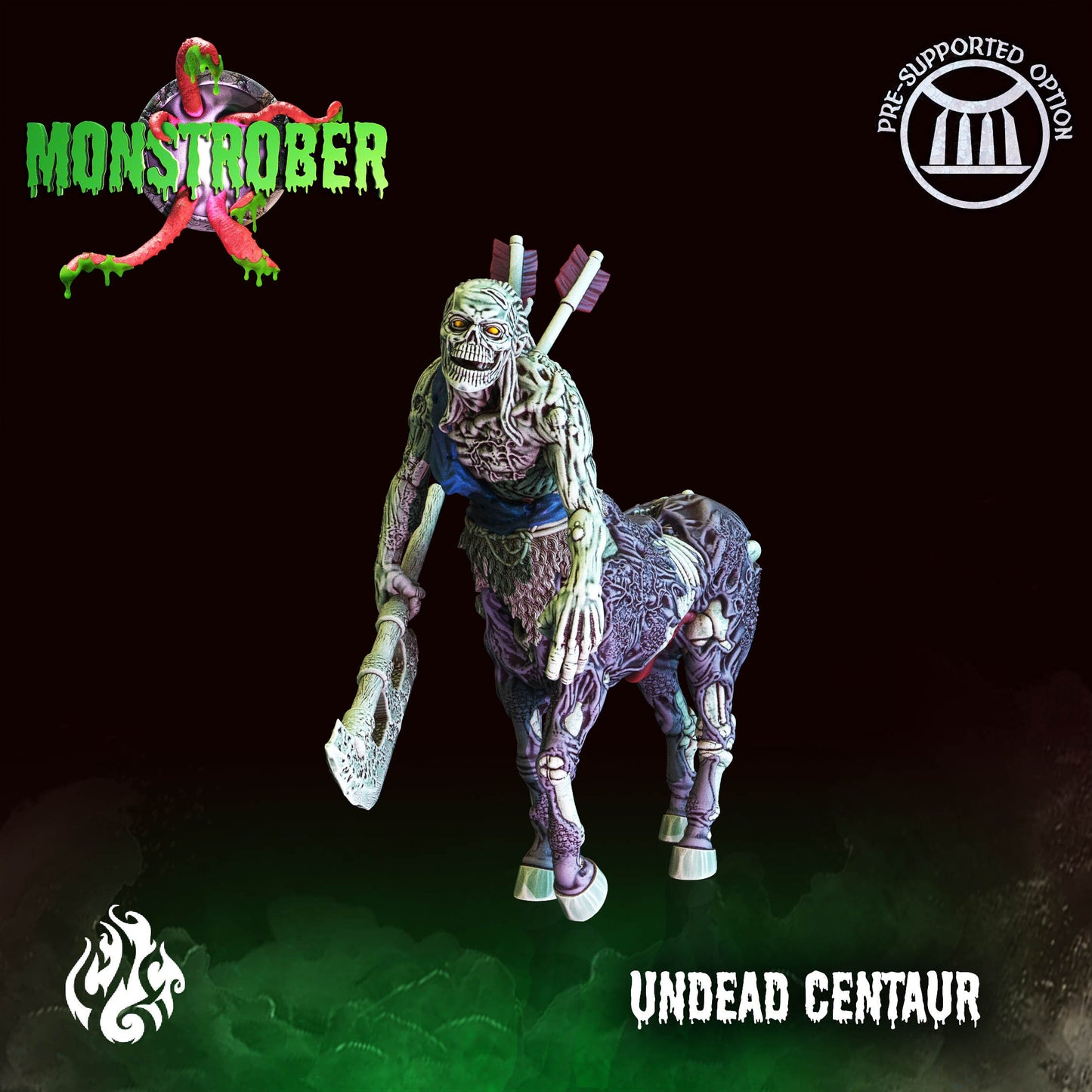 Undead Centaur Monster Tabletop Miniature | Monstrober 2021 Collection | Crippled God Foundry