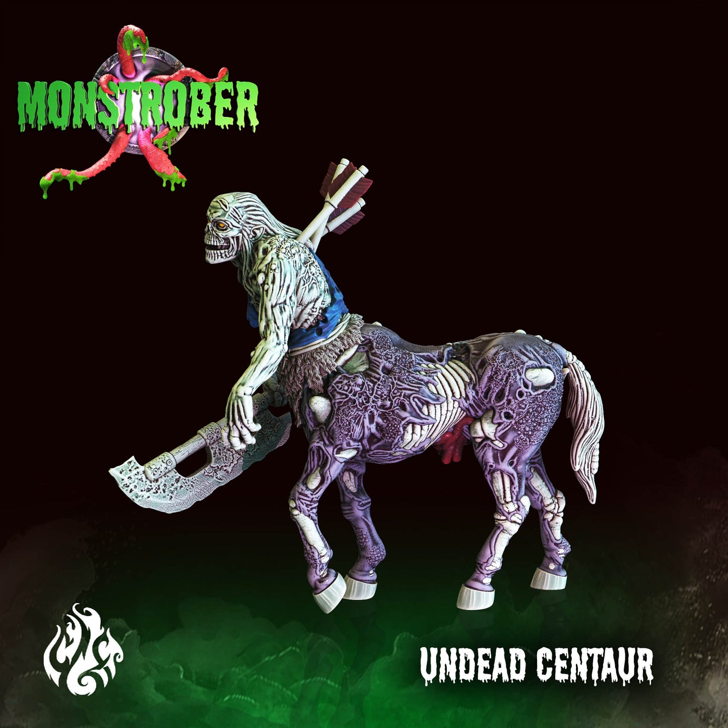 Undead Centaur Monster Tabletop Miniature | Monstrober 2021 Collection | Crippled God Foundry