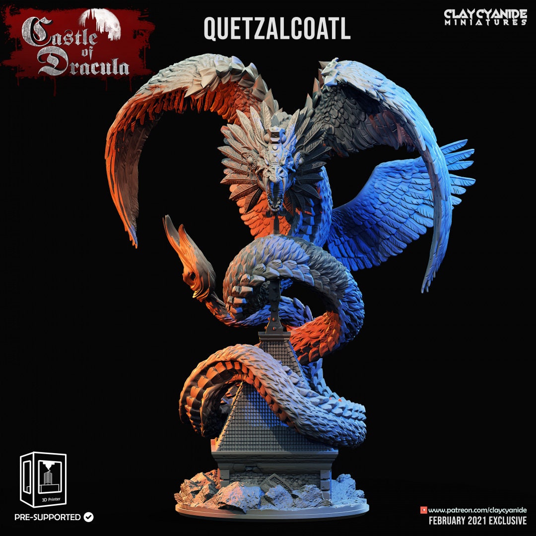 Quetzalcoatl Resin Miniature | Castle of Dracula | Clay Cyanide Miniatures