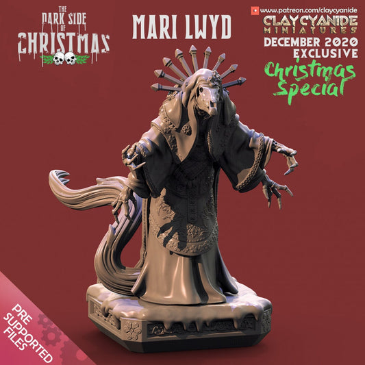 Mari Lwyd Welsh Custom Resin Miniature | Dark Side of Christmas | Clay Cyanide Miniatures