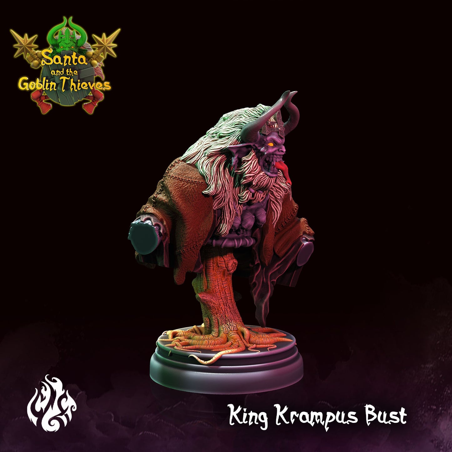 King Krampus Bust | Santa & The Goblin Thieves Collection | Crippled God Foundry