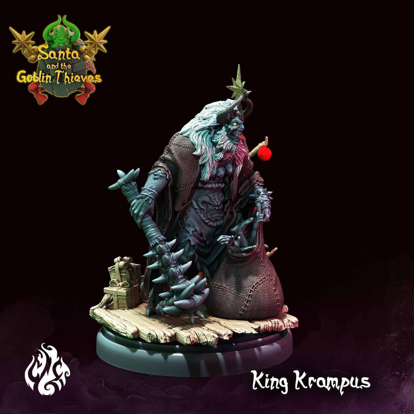 King Krampus Tabletop RPG Miniature | Santa & The Goblin Thieves Collection | Crippled God Foundry