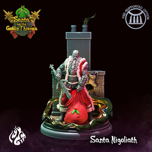 Santa Nigoliath Tabletop RPG Miniature | Santa & The Goblin Thieves Collection | Crippled God Foundry