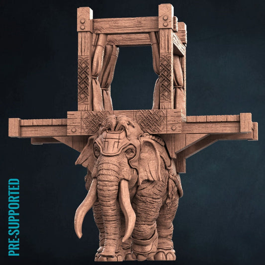 Pygmy Mammoth Mount Resin Tabletop RPG Miniature | Print My Minis | Dwarfs