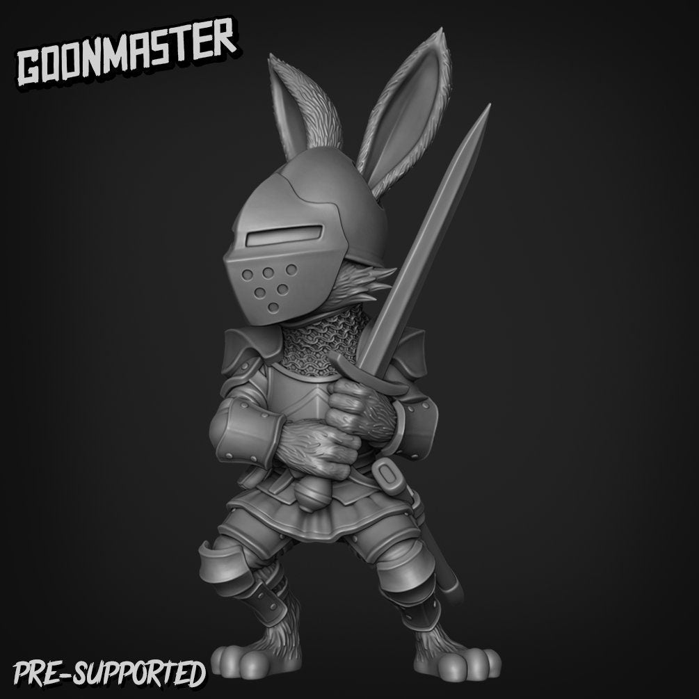 Rabbit Knights Resin Miniature Set | Bunny Brigands | Goon Master Games