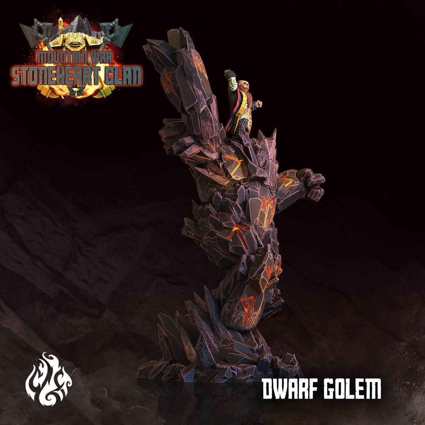 Dwarf Golem Tabletop RPG Miniature | Stoneheart Clan Collection | Crippled God Foundry