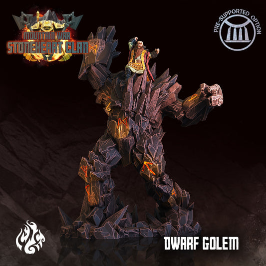 Dwarf Golem Tabletop RPG Miniature | Stoneheart Clan Collection | Crippled God Foundry