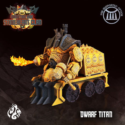 Dwarf Titan Siege Machine Tabletop RPG Miniature | Stoneheart Clan Collection | Crippled God Foundry