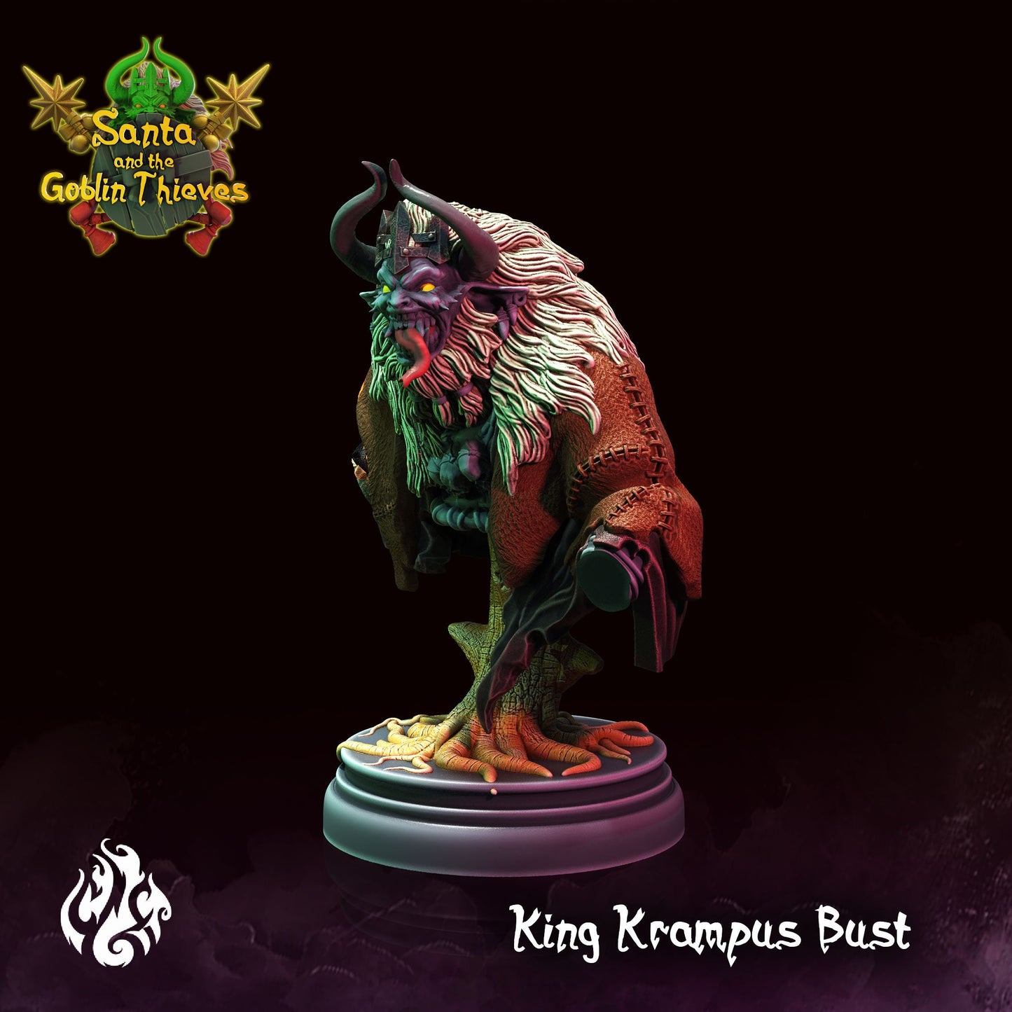 King Krampus Bust | Santa & The Goblin Thieves Collection | Crippled God Foundry