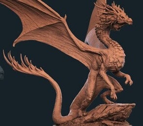 Red Dragon Resin RPG Miniature | Print My Minis | World of Dragons