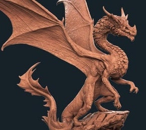 Red Dragon Resin RPG Miniature | Print My Minis | World of Dragons