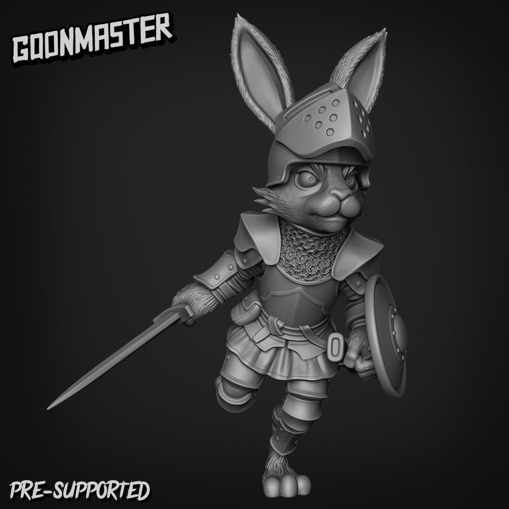 Rabbit Knights Resin Miniature Set | Bunny Brigands | Goon Master Games