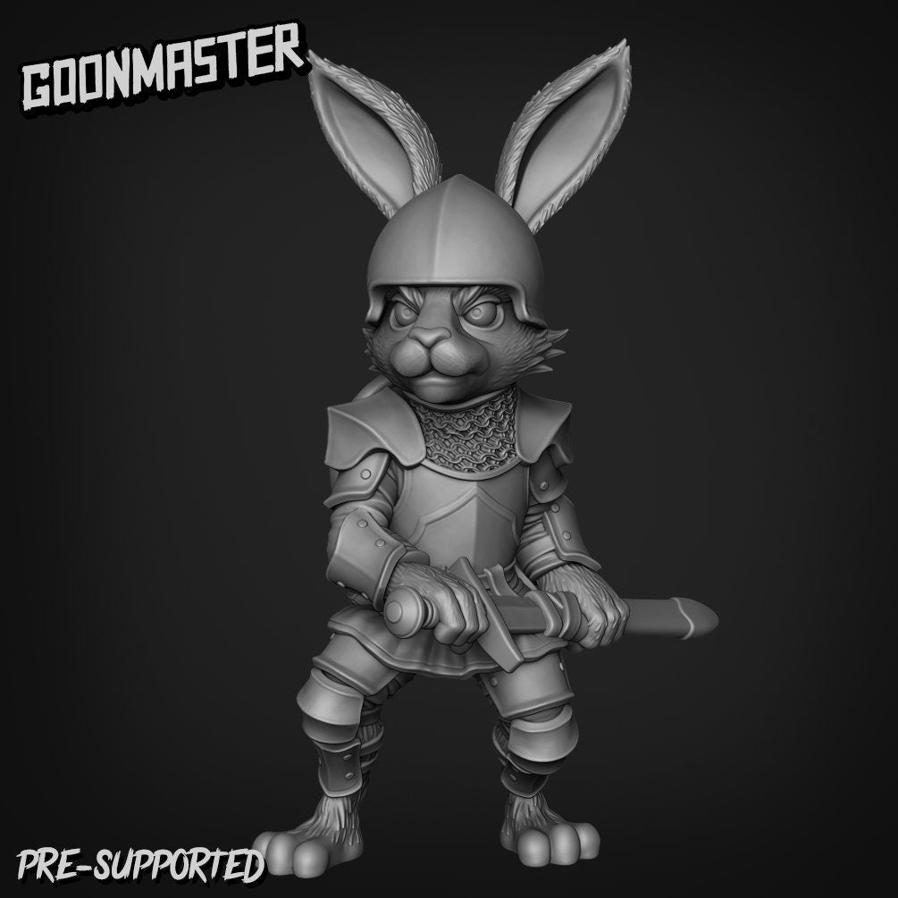 Rabbit Knights Resin Miniature Set | Bunny Brigands | Goon Master Games