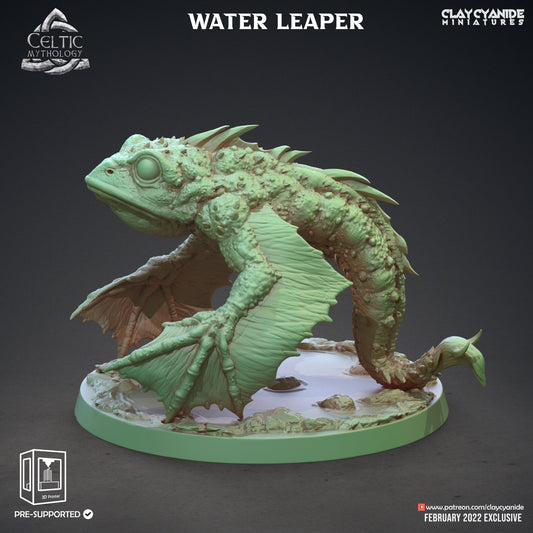 Water Leaper Resin Miniature | Celtic Mythology Series RPG Tabletop | Clay Cyanide Miniatures