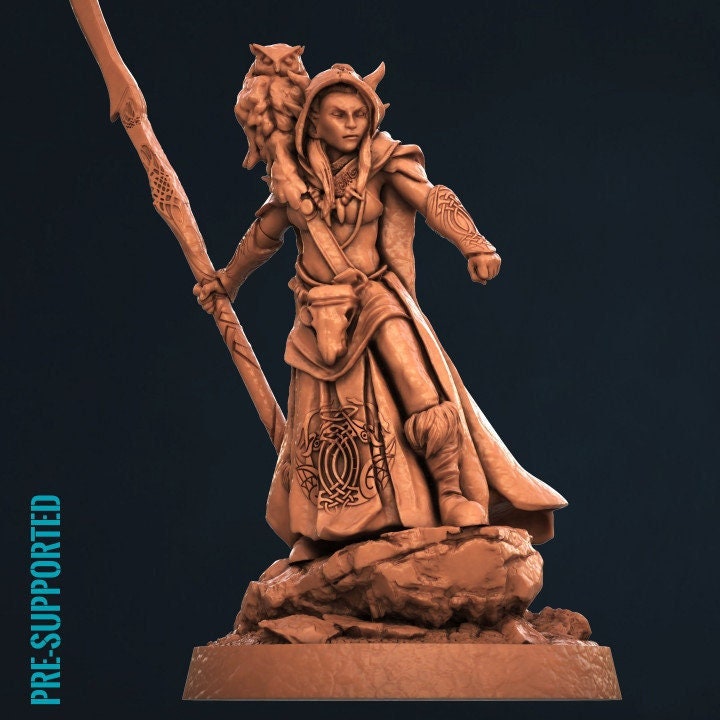 Wood Elf Princess Tabletop RPG Miniature | Print My Minis | Elves