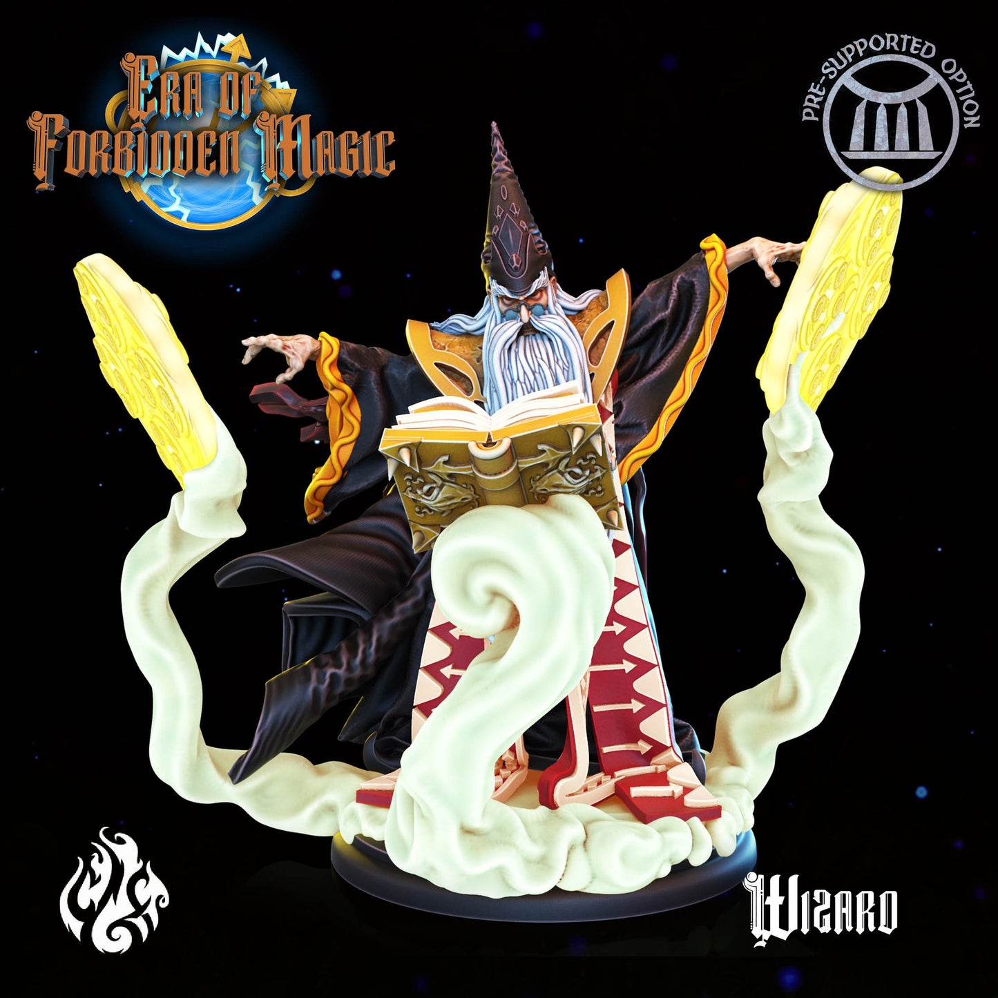 Wizard Tabletop RPG Miniature | Era Of Forgotten Magic Collection | Crippled God Foundry