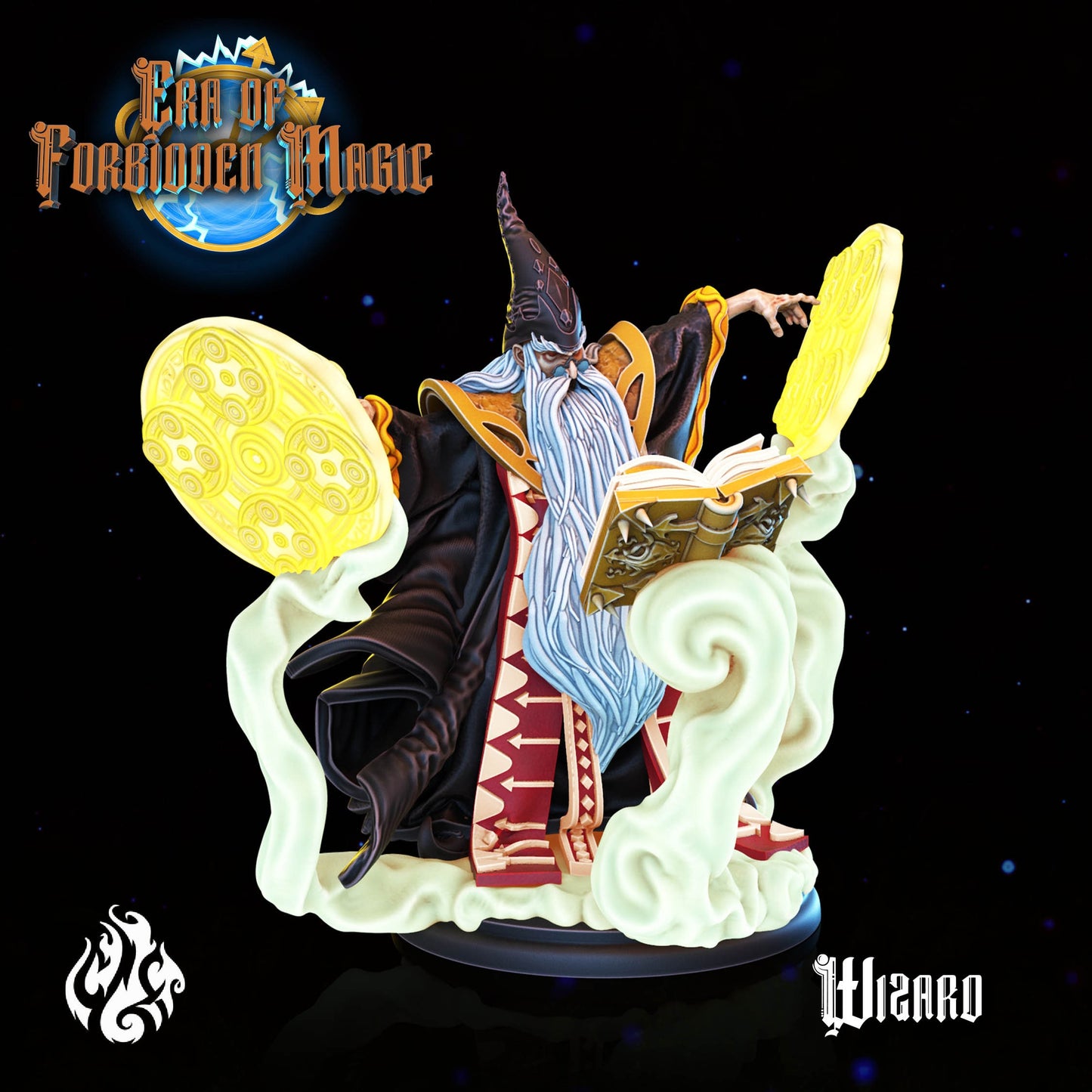 Wizard Tabletop RPG Miniature | Era Of Forgotten Magic Collection | Crippled God Foundry