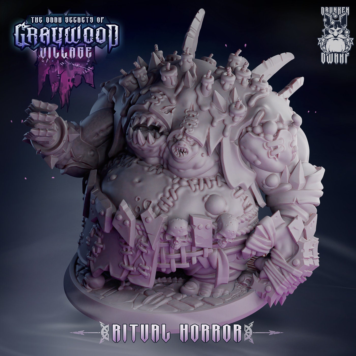 Ritual Horror Resin Miniature | Graywood Village Tabletop Series | Drunken Dwarf Miniatures