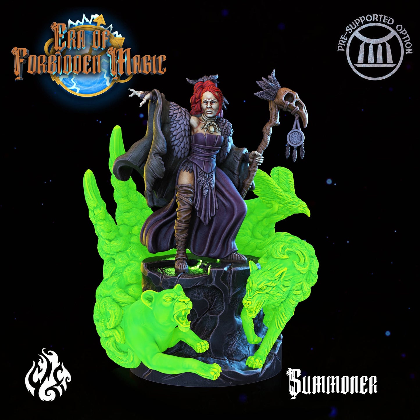 Summoner Tabletop RPG Miniature | Era Of Forgotten Magic Collection | Crippled God Foundry