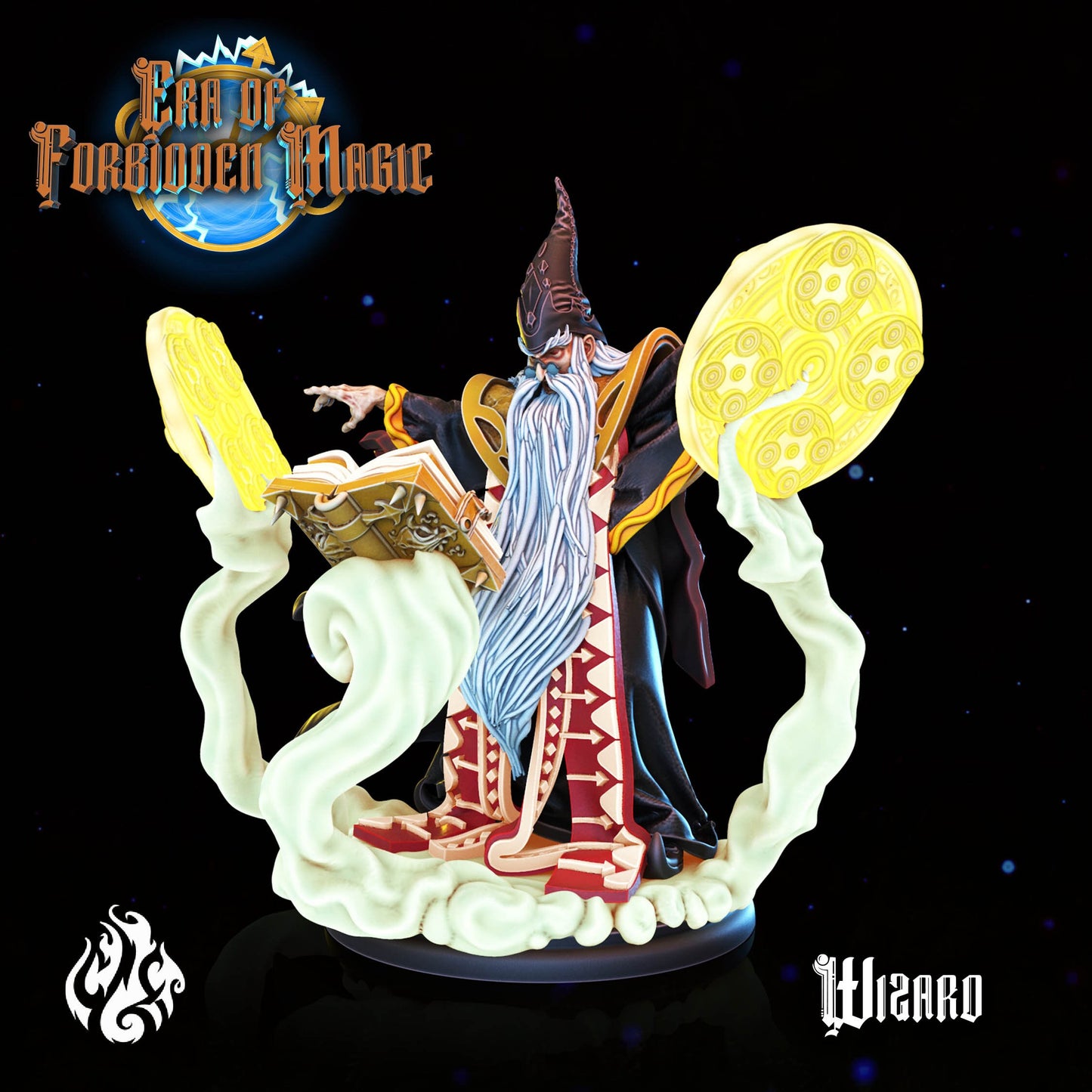 Wizard Tabletop RPG Miniature | Era Of Forgotten Magic Collection | Crippled God Foundry