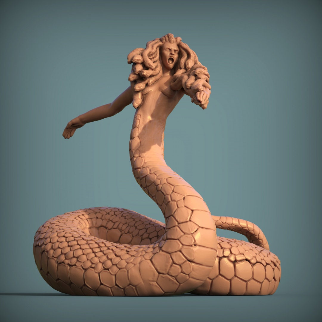 Medusa Gorgon Tabletop RPG Miniature | Print My Minis | Mythology 2