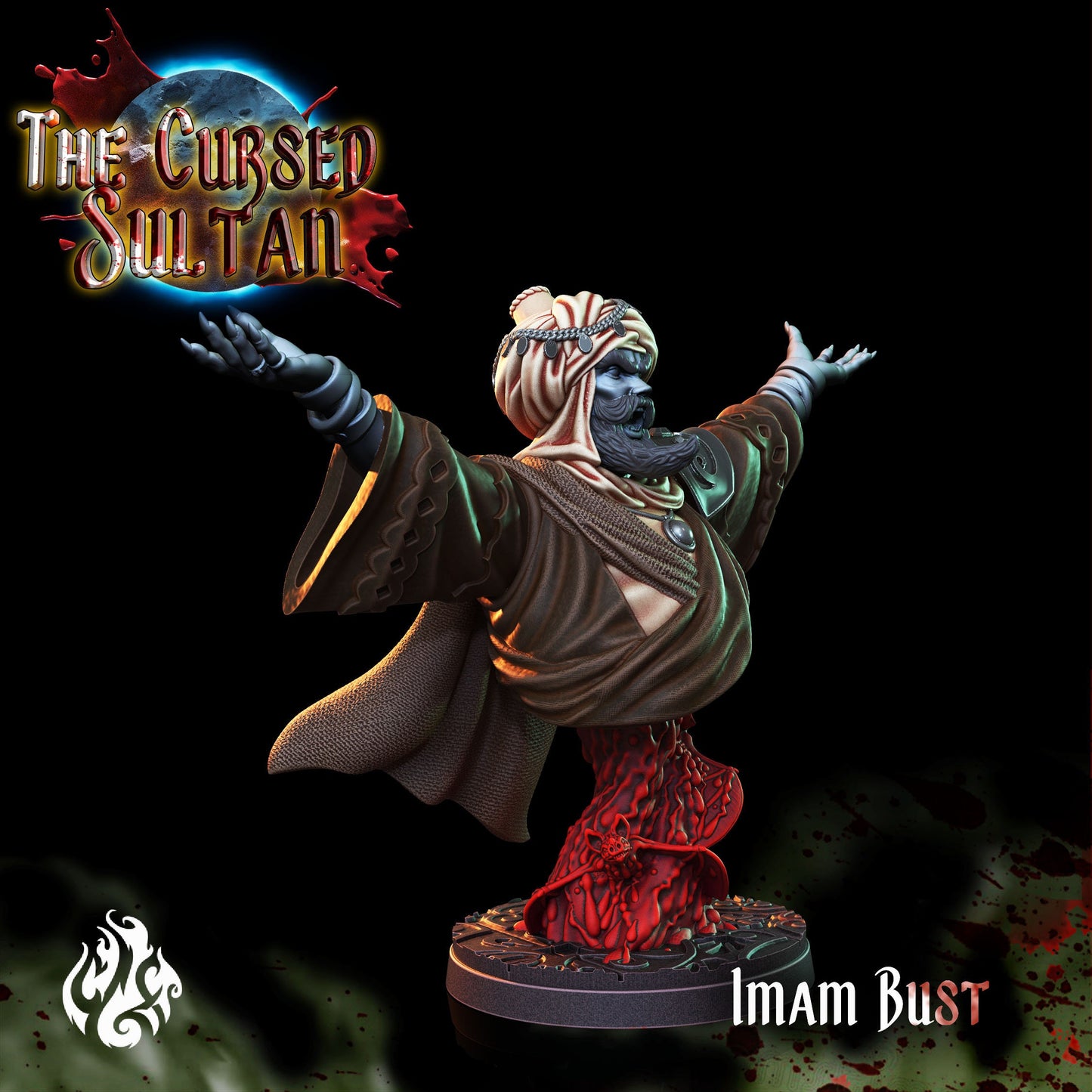 Vampire Imam Bust | Cursed Sultan Collection | Crippled God Foundry