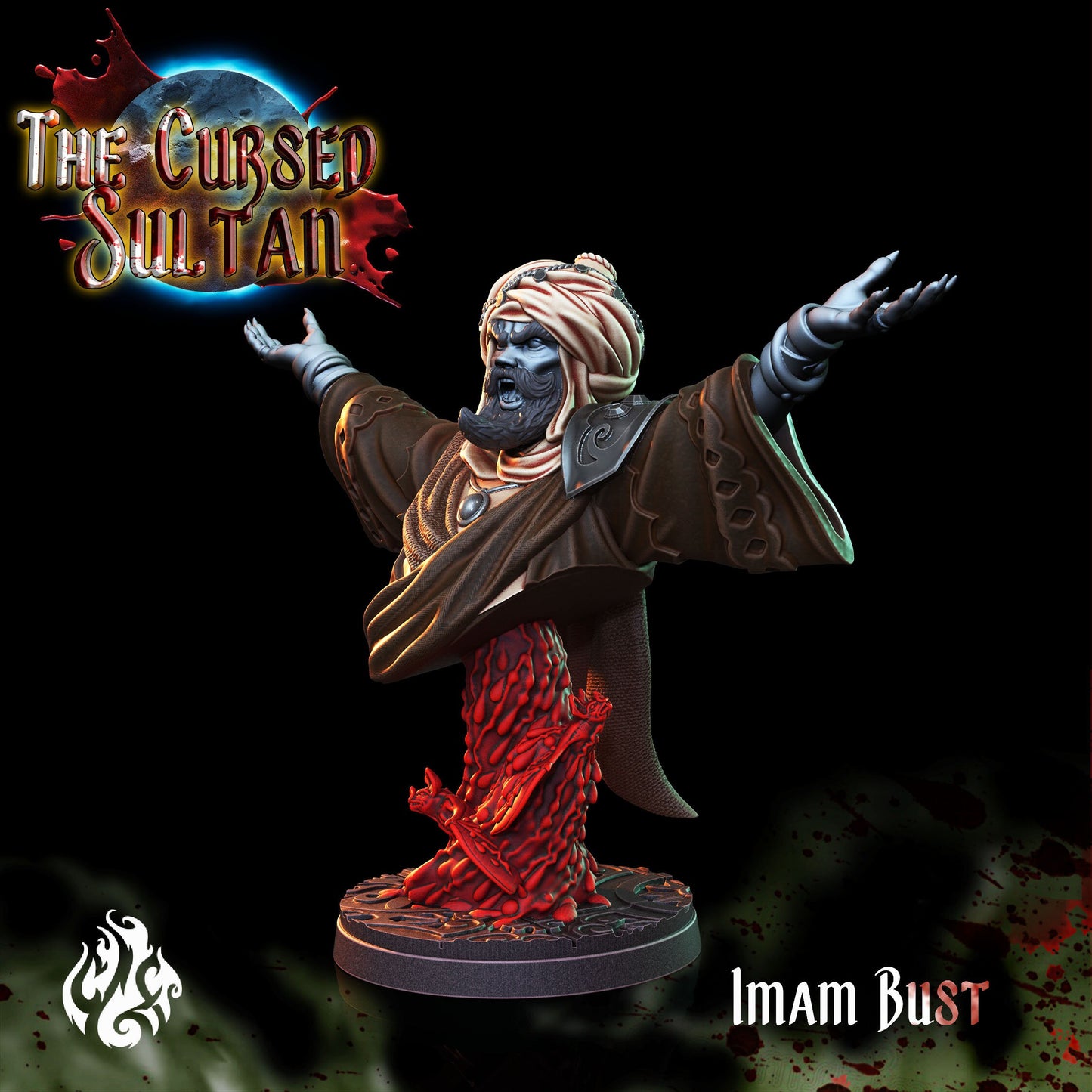 Vampire Imam Bust | Cursed Sultan Collection | Crippled God Foundry