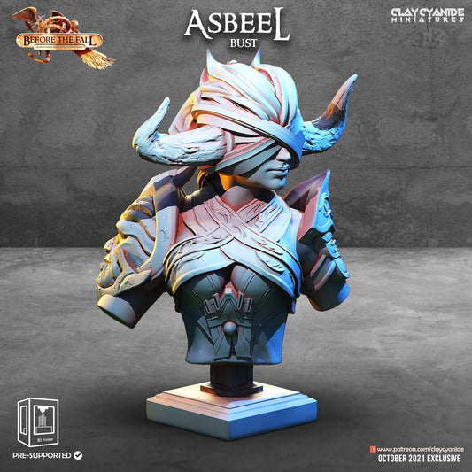 Asbeel Fallen angel of Ruin Bust | Before the Fall Series RPG Tabletop Miniatures | Clay Cyanide Miniatures