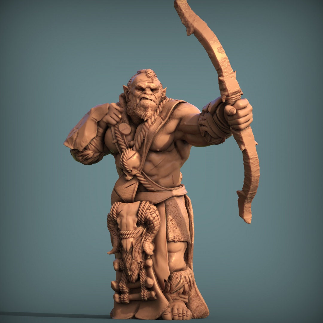 Orc Archer Tabletop RPG Miniature | Print My Minis | Orcs