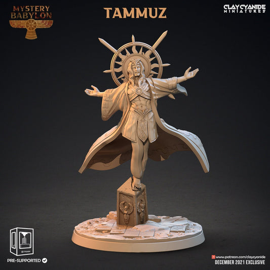 Tammuz God of Agriculture Resin Miniature | Mystery Babylon Series RPG Tabletop Miniatures | Clay Cyanide Miniatures